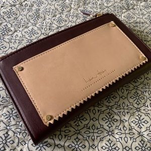 India Hicks Takeout Wallet Burgundy